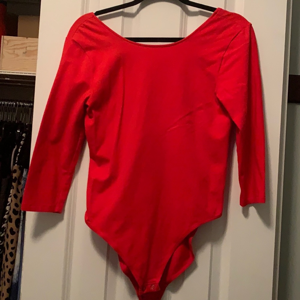Red cotton bodysuit!